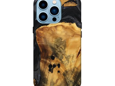 iPhone 14 Pro Wood Live Edge Phone Case - Brandon (Black & White, 746275) Online