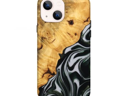 iPhone 13 Wood Live Edge Phone Case - Winter (Green, 746298) Fashion