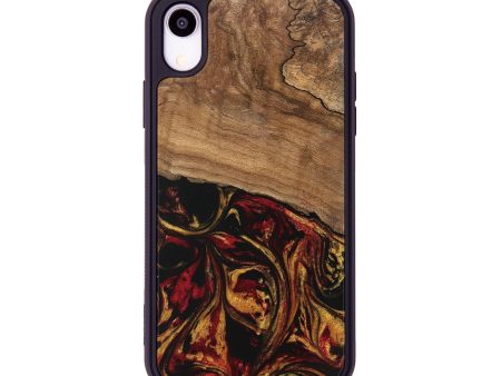 iPhone Xr Wood Phone Case - Genesis (Red, 746398) on Sale