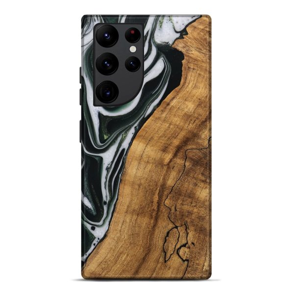 Galaxy S22 Ultra Wood Live Edge Phone Case - Cayson (Green, 746294) Online Hot Sale