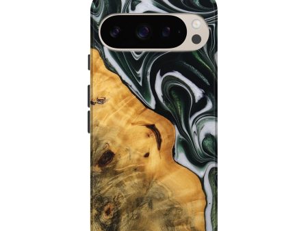 Pixel 9 Pro Wood Live Edge Phone Case - Verla (Green, 746288) For Discount