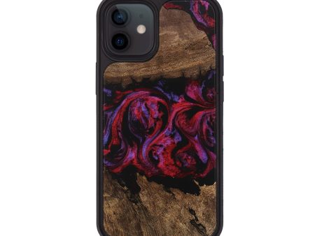 iPhone 12 Wood Phone Case - Aileen (Red, 746354) For Sale