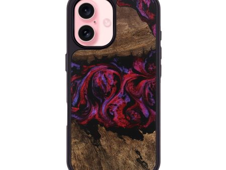 iPhone 16 Wood Phone Case - Aileen (Red, 746354) For Sale