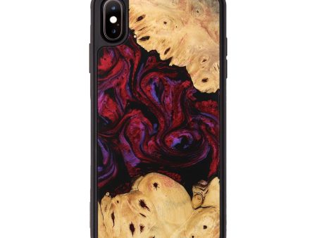 iPhone Xs Max Wood Phone Case - Clem (Red, 746346) Fashion