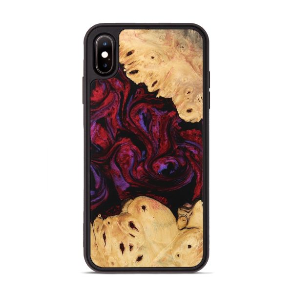 iPhone Xs Max Wood Phone Case - Clem (Red, 746346) Fashion