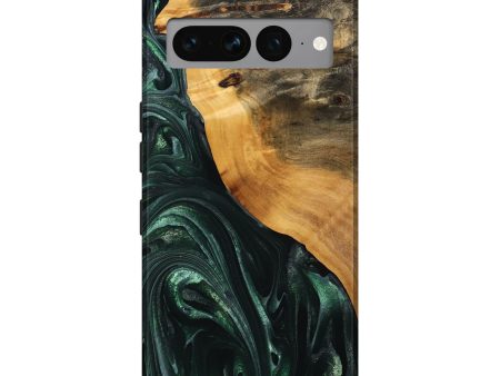 Pixel 7 Pro Wood Live Edge Phone Case - Onie (Green, 746292) For Sale