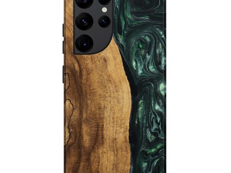 Galaxy S22 Ultra Wood Live Edge Phone Case - Ensley (Green, 746296) Online Hot Sale