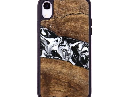 iPhone Xr Wood Phone Case - Lisha (Black & White, 746236) For Discount