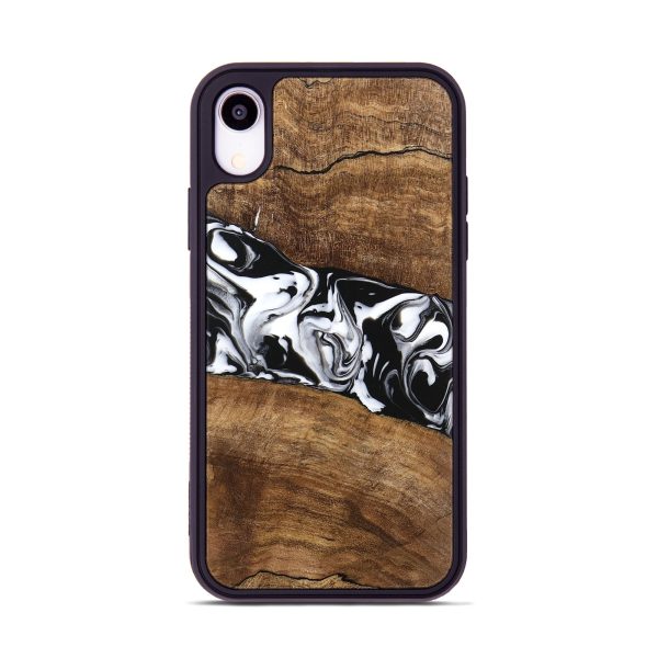 iPhone Xr Wood Phone Case - Lisha (Black & White, 746236) For Discount