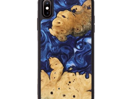 iPhone Xs Max Wood Phone Case - Sharen (Blue, 746156) Online Sale