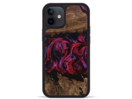 iPhone 12 mini Wood Phone Case - Aileen (Red, 746354) Cheap