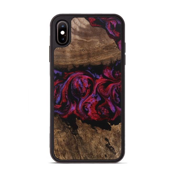 iPhone Xs Max Wood Phone Case - Aileen (Red, 746354) Supply