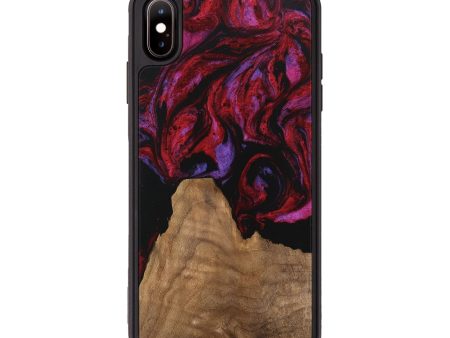 iPhone Xs Max Wood Phone Case - Octavio (Red, 746353) on Sale