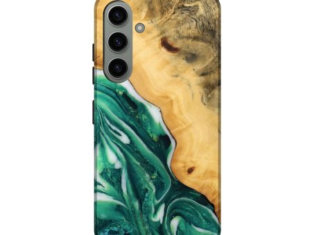 Galaxy S24 Wood Live Edge Phone Case - Chaim (Green, 746295) Fashion