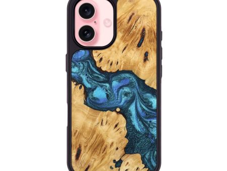 iPhone 16 Wood Phone Case - Bear (Blue, 746381) For Discount