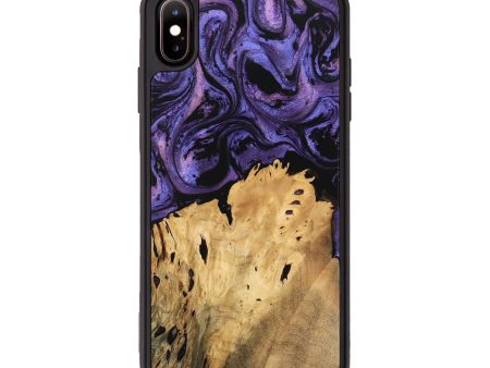 iPhone Xs Max Wood Phone Case - Benson (Purple, 746342) Discount