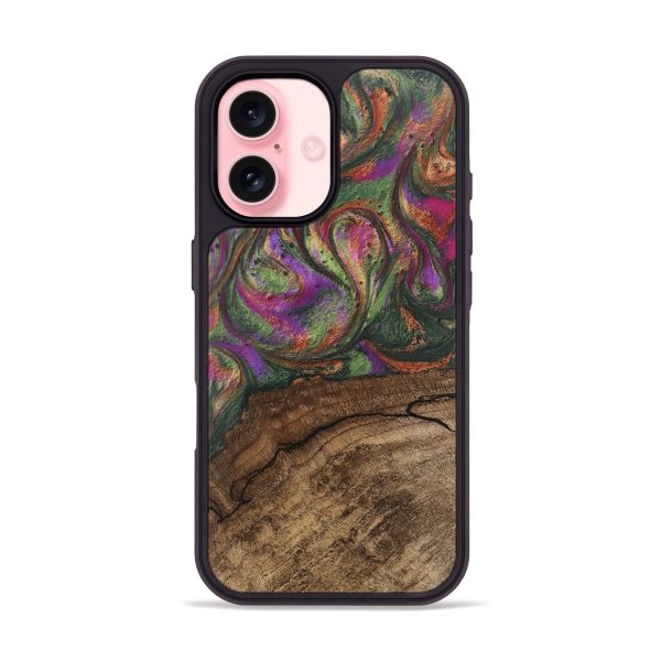 iPhone 16 Wood Phone Case - Oaklyn (Green, 746404) Fashion