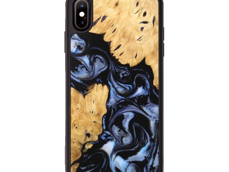 iPhone Xs Max Wood Phone Case - Kashton (Blue, 746151) Online Sale