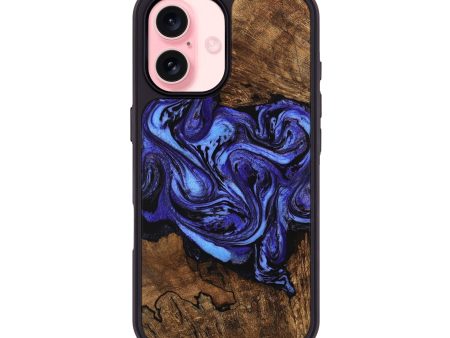 iPhone 16 Wood Phone Case - Anton (Purple, 746367) For Cheap