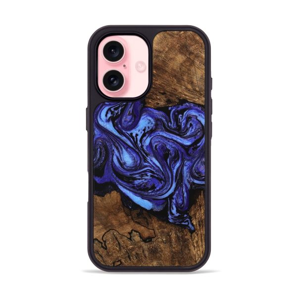 iPhone 16 Wood Phone Case - Anton (Purple, 746367) For Cheap