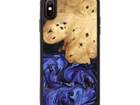 iPhone Xs Max Wood Phone Case - Callie (Blue, 746360) Online