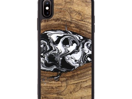 iPhone Xs Max Wood Phone Case - Melva (Black & White, 746259) Hot on Sale