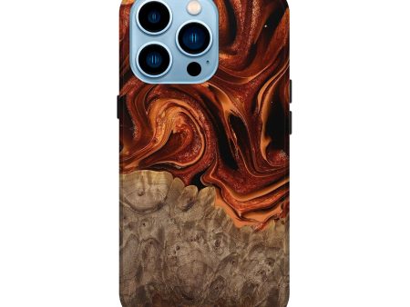 iPhone 14 Pro Wood Live Edge Phone Case - Carey (Red, 746036) Online Sale