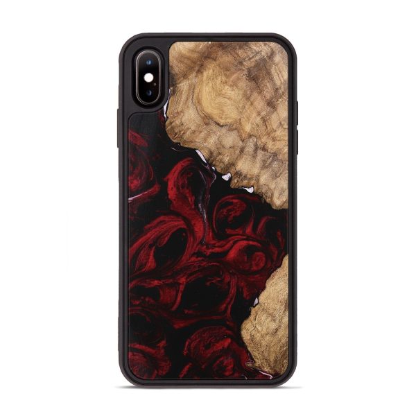 iPhone Xs Max Wood Phone Case - Caspian (Red, 746145) Fashion