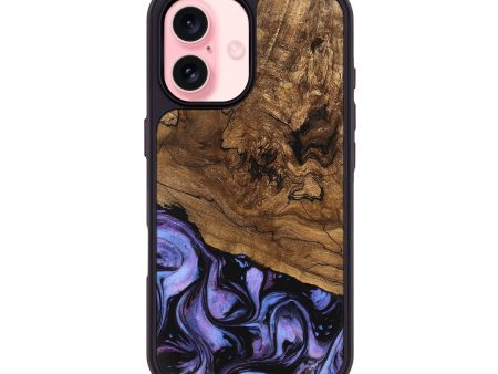 iPhone 16 Wood Phone Case - Sergio (Purple, 746117) on Sale