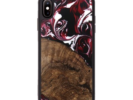 iPhone Xs Max Wood Phone Case - Charles (Red, 746146) Online