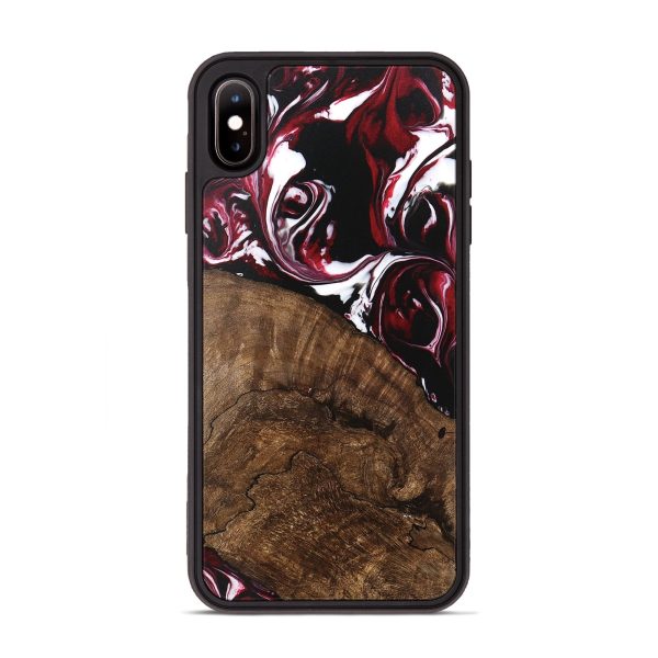 iPhone Xs Max Wood Phone Case - Charles (Red, 746146) Online