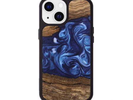 iPhone 13 Wood Phone Case - King (Blue, 746253) Supply