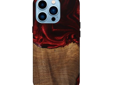 iPhone 14 Pro Wood Live Edge Phone Case - Bart (Red, 746033) on Sale