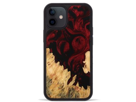 iPhone 12 mini Wood Phone Case - Pedro (Red, 746136) Supply