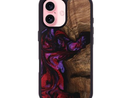 iPhone 16 Wood Phone Case - Carina (Red, 746377) Supply