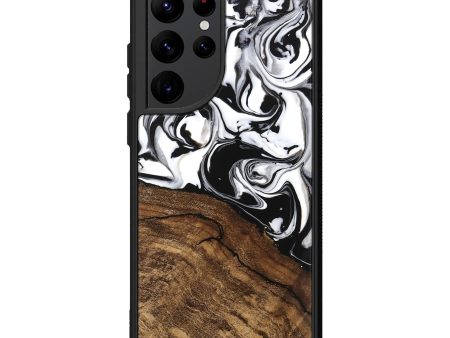 Galaxy S22 Ultra Wood Phone Case - Janelle (Black & White, 746225) Cheap