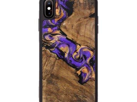 iPhone Xs Max Wood Phone Case - Irene (Purple, 746087) For Cheap