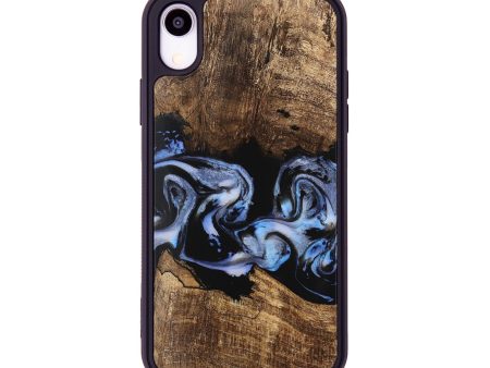 iPhone Xr Wood Phone Case - Moesha (Blue, 746144) For Sale