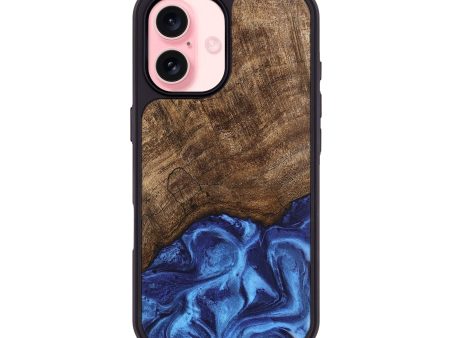 iPhone 16 Wood Phone Case - Nettie (Blue, 746257) Online