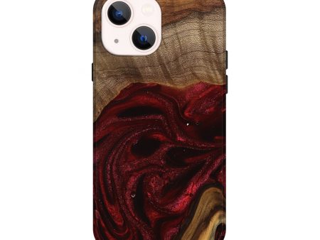 iPhone 14 Wood Live Edge Phone Case - Goldie (Red, 746032) Supply