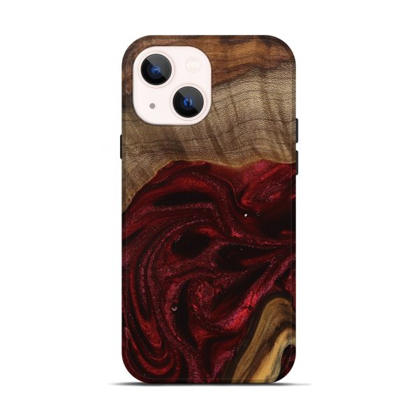 iPhone 14 Wood Live Edge Phone Case - Goldie (Red, 746032) Supply