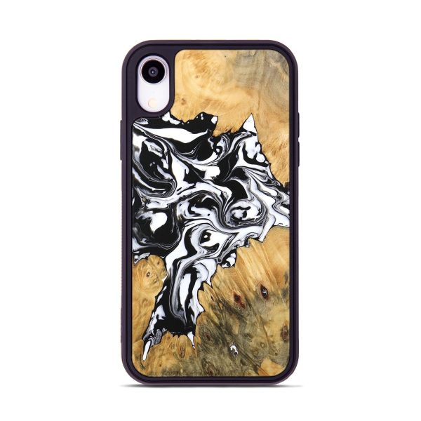 iPhone Xr Wood Phone Case - Vincent (Black & White, 746245) Sale