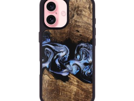 iPhone 16 Wood Phone Case - Moesha (Blue, 746144) Online Sale