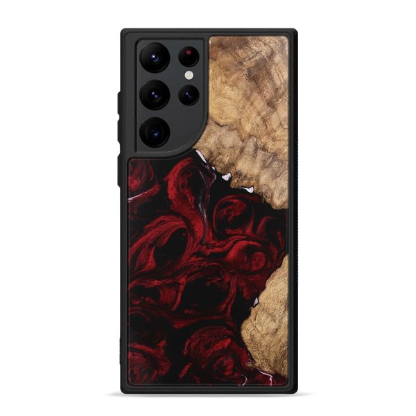 Galaxy S22 Ultra Wood Phone Case - Caspian (Red, 746145) on Sale