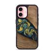 iPhone 16 Wood Phone Case - Nikia (Teal & Gold, 746388) Cheap