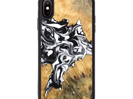 iPhone Xs Max Wood Phone Case - Vincent (Black & White, 746245) Online