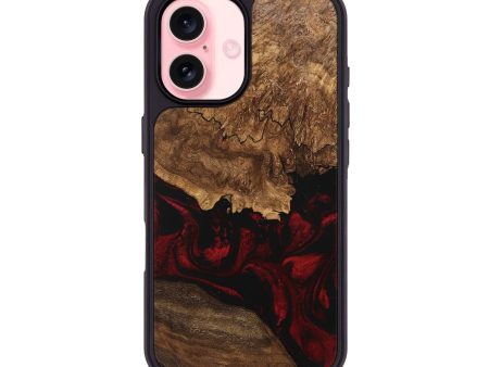 iPhone 16 Wood Phone Case - Felix (Red, 746221) For Sale