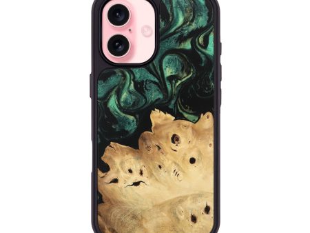 iPhone 16 Wood Phone Case - Zack (Green, 746068) Fashion