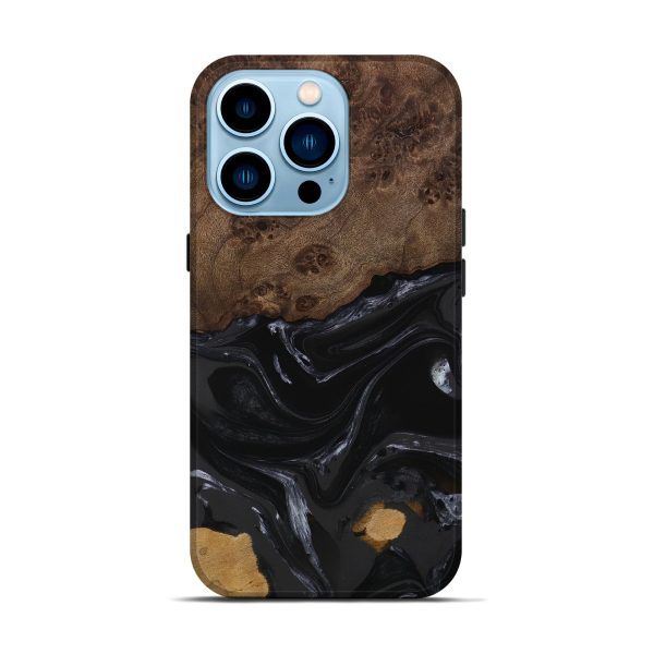 iPhone 14 Pro Wood Live Edge Phone Case - Alani (Black & White, 746027) Fashion