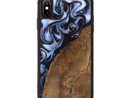 iPhone Xs Max Wood Phone Case - Shad (Blue, 746177) For Discount